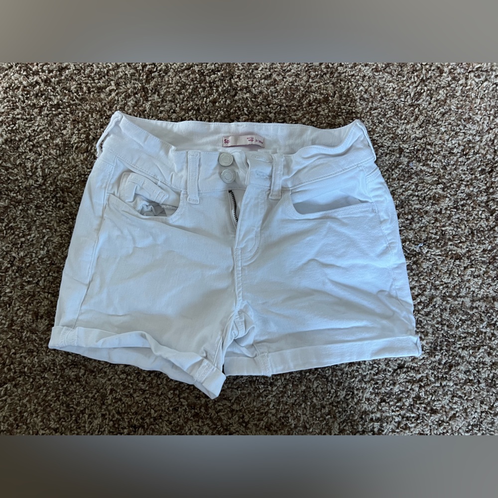 White Jean shorts